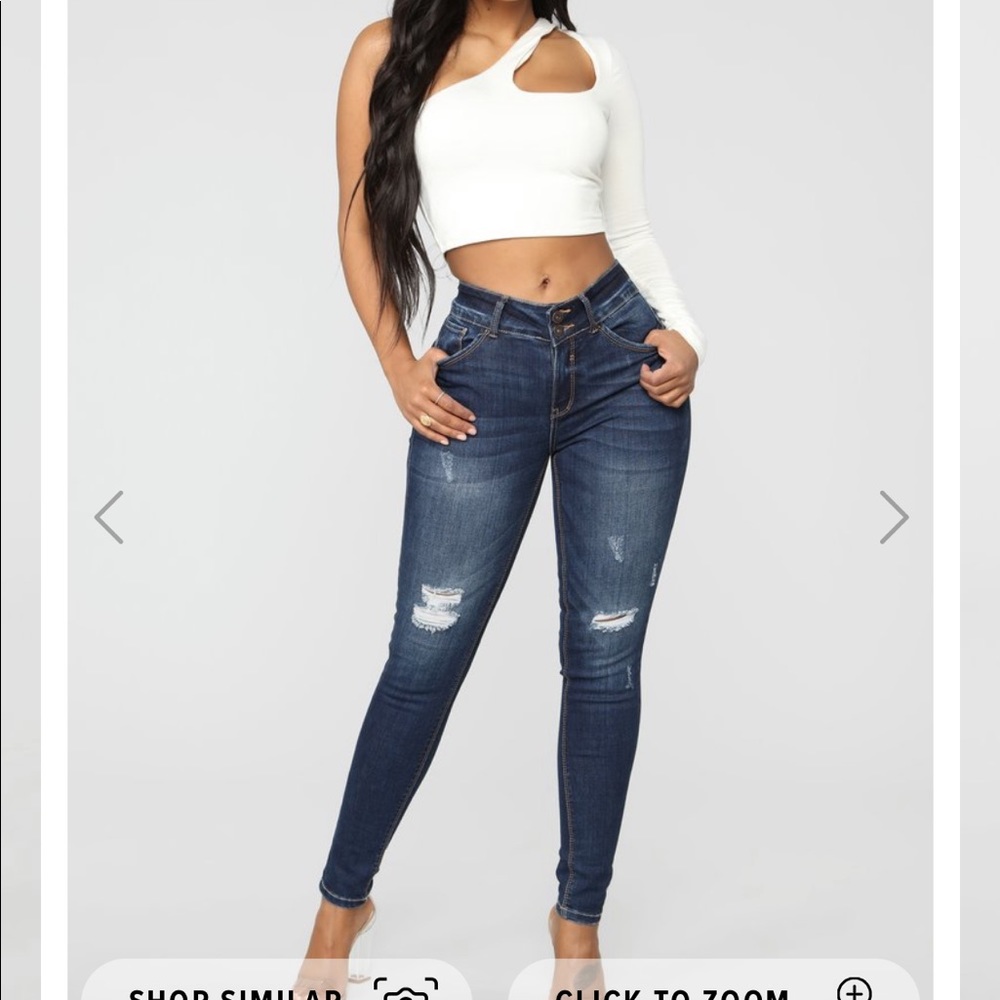 Fashion Nova Heartbreaker Distressed Jeans